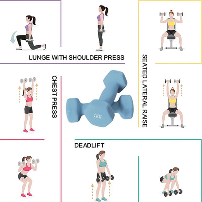 Haltères de Fitness pour Entraînement à Domicile – Revêtement Mat Antidérapant